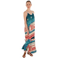 Bridge Transportation Train Toys Cami Maxi Ruffle Chiffon Dress by Grandong