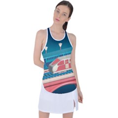 Bridge Transportation Train Toys Racer Back Mesh Tank Top by Grandong