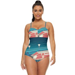 Bridge Transportation Train Toys Retro Full Coverage Swimsuit by Grandong