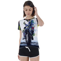 Download (1) D6436be9-f3fc-41be-942a-ec353be62fb5 Download (2) Vr46 Wallpaper By Reachparmeet - Download On Zedge?   1f7a Short Sleeve Open Back Tee by AESTHETIC1