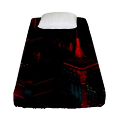 A Dark City Vector Fitted Sheet (single Size) by Proyonanggan