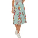 Seahorse Seashell Starfish Shell Midi Panel Skirt View1