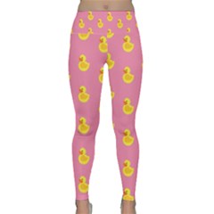 Rubber Duck Pattern Lightweight Velour Classic Yoga Leggings by Valentinaart