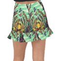 Monkey Tiger Bird Parrot Forest Jungle Style Fishtail Mini Chiffon Skirt View2