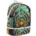 Monkey Tiger Bird Parrot Forest Jungle Style Zip Bottom Backpack View2