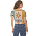 Nautical Elements Collection Twist Front Crop Top View4