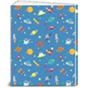 Space Rocket Solar System Pattern 8  x 10  Softcover Notebook View2