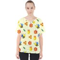 Seamless Background Honey Bee Wallpaper Texture V-Neck Dolman Drape Top View1