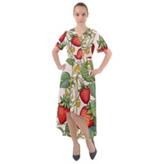 Strawberry Fruit Front Wrap High Low Dress by Amaryn4rt