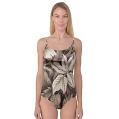 Plant Leaves Pattern Camisole Leotard  by Amaryn4rt
