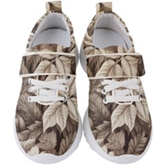 Plant Leaves Pattern Kids  Velcro Strap Shoes by Amaryn4rt