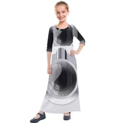 Washing Machines Home Electronic Kids  Quarter Sleeve Maxi Dress by pakminggu