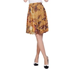 Bees Nature Animals Honeycomb A-line Skirt by pakminggu