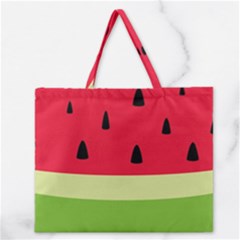 Watermelon Fruit Food Healthy Vitamins Nutrition Zipper Large Tote Bag by pakminggu