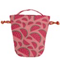Watermelon Red Food Fruit Healthy Summer Fresh Drawstring Bucket Bag View2