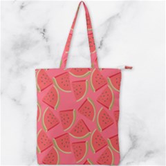 Watermelon Background Watermelon Wallpaper Double Zip Up Tote Bag by pakminggu