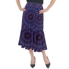 Shape Geometric Symmetrical Symmetry Wallpaper Midi Mermaid Skirt by Bangk1t