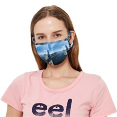 Futuristic City Fantasy Scifi Crease Cloth Face Mask (adult) by Ravend