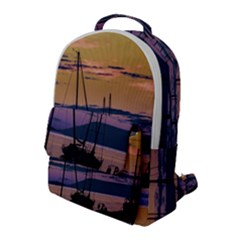 Twilight Over Ushuaia Port Flap Pocket Backpack (large) by dflcprintsclothing