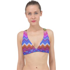 Pattern Chevron Zigzag Background Classic Banded Bikini Top by Grandong