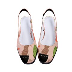 Japanese Street Food Soba Noodle In Bowl Pattern Women s Classic Slingback Heels by Grandong