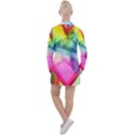 Heart design Women s Long Sleeve Casual Dress View2