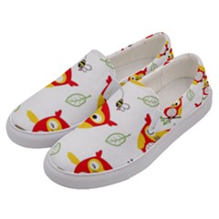 Seamless-pattern-vector-owl-cartoon-with-bugs Men s Canvas Slip Ons by pakminggu