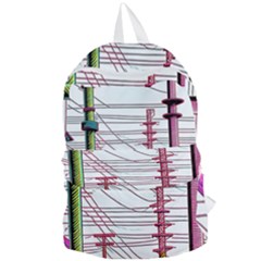 Poles Wires Foldable Lightweight Backpack by uniart180623
