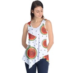 Seamless Background Pattern With Watermelon Slices Sleeveless Tunic by pakminggu