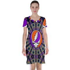 Gratefuldead Grateful Dead Pattern Short Sleeve Nightdress by Cowasu