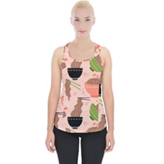 Japanese Street Food Soba Noodle In Bowl Pattern Piece Up Tank Top by Bedest