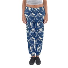 Cute Seamless Owl Background Pattern Women s Jogger Sweatpants by Bedest