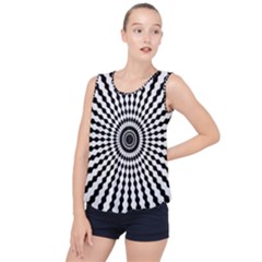 Starburst-sunburst-hypnotic Bubble Hem Chiffon Tank Top by Bedest