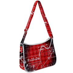 Geometry-mathematics-cube Zip Up Shoulder Bag by Bedest