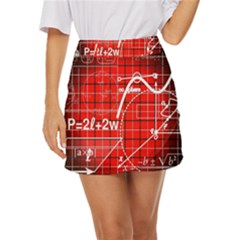 Geometry-mathematics-cube Mini Front Wrap Skirt by Bedest