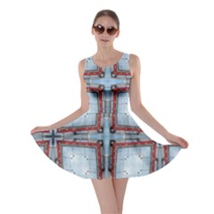 Pattern-cross-geometric-shape Skater Dress by Bedest