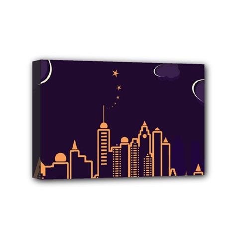 Skyscraper Town Urban Towers Mini Canvas 6  X 4  (stretched) by pakminggu