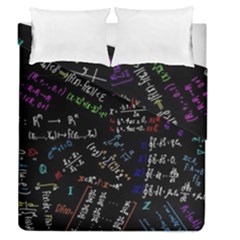 Mathematics  Physics Maths Math Pattern Duvet Cover Double Side (queen Size) by pakminggu