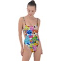Illustration Cartoon Character Animal Cute Tie Strap One Piece Swimsuit View1