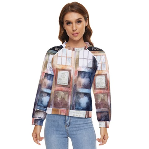 Tardis Doctor Who Transparent Women s Long Sleeve Raglan T-shirt by Cowasu