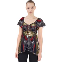 Samurai Katana Warrior Lace Front Dolly Top by Cowasu