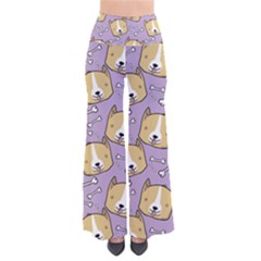 Corgi Pattern So Vintage Palazzo Pants by Cowasu