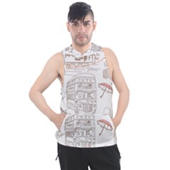 London-paris-drawing-vector-london-comics Men s Sleeveless Hoodie by Cowasu