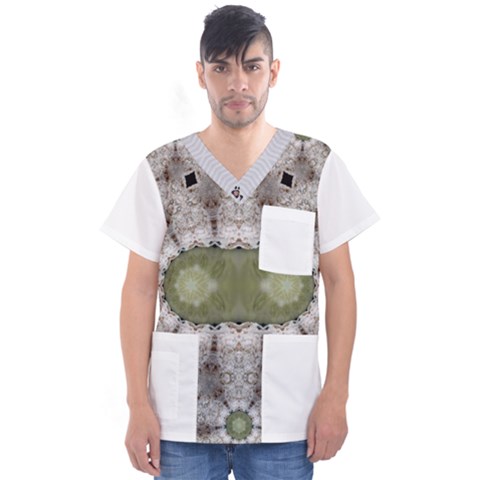 Tutug Oncom Sukabumi Men s V-neck Scrub Top by imanmulyana