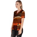 Science-fiction-digital-illustration Women s V-Neck Scrub Top View2