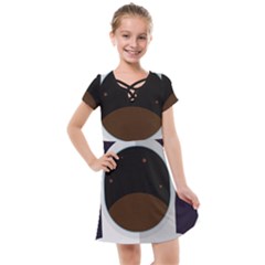 Astronaut-space-astronomy-universe Kids  Cross Web Dress by Cowasu