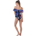 Castle Starry Night Print Van Gogh Parody Frill Detail One Piece Swimsuit View2