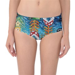Game Starry Night Doctor Who Van Gogh Parody Mid-waist Bikini Bottoms by Sarkoni