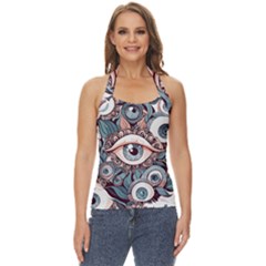 Eyes Pattern Basic Halter Top by Valentinaart