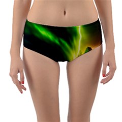 Lake Storm Neon Nature Reversible Mid-waist Bikini Bottoms by Bangk1t